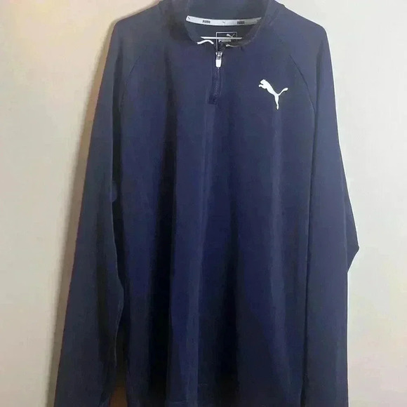 Men's PUMA Golf Quarter Zip XXL Navy Blue‎ Pullover 2XL - Picture 9 of 9